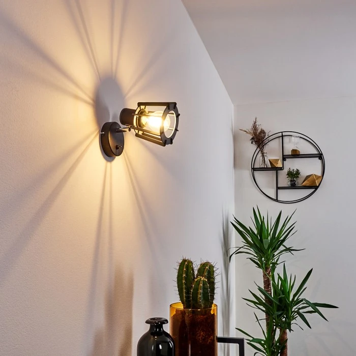 Hofstein Rieti Wandleuchte Schwarz, 1-flammig 22 Hofstein Rieti Wandleuchte Schwarz, 1-flammig - Image 22