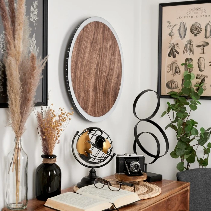 Hofstein Rocha Wandleuchte LED Schwarz, Braun, Holzoptik, 1-flammig 12 Hofstein Rocha Wandleuchte LED Schwarz, Braun, Holzoptik, 1-flammig - Image 12