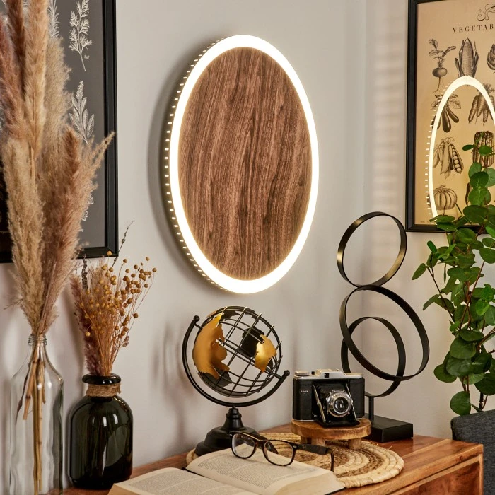 Hofstein Rocha Wandleuchte LED Schwarz, Braun, Holzoptik, 1-flammig 7 Hofstein Rocha Wandleuchte LED Schwarz, Braun, Holzoptik, 1-flammig - Image 7