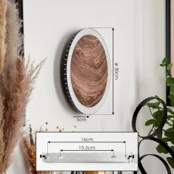 Hofstein Rocha Wandleuchte LED Schwarz, Braun, Holzoptik, 1-flammig -Wandleuchten Verkauf rocha wandleuchte h3570968 3