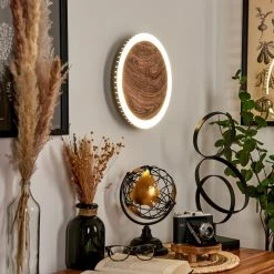 Hofstein Rocha Wandleuchte LED Schwarz, Braun, Holzoptik, 1-flammig -Wandleuchten Verkauf rocha wandleuchte h3570968 6