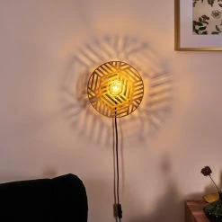 Hofstein Ruanda Wandleuchte Messing, Gold, 1-flammig -Wandleuchten Verkauf ruanda wandleuchte h3378298 13