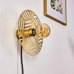 Hofstein Ruanda Wandleuchte Messing, Gold, 1-flammig -Wandleuchten Verkauf ruanda wandleuchte h3378298 7