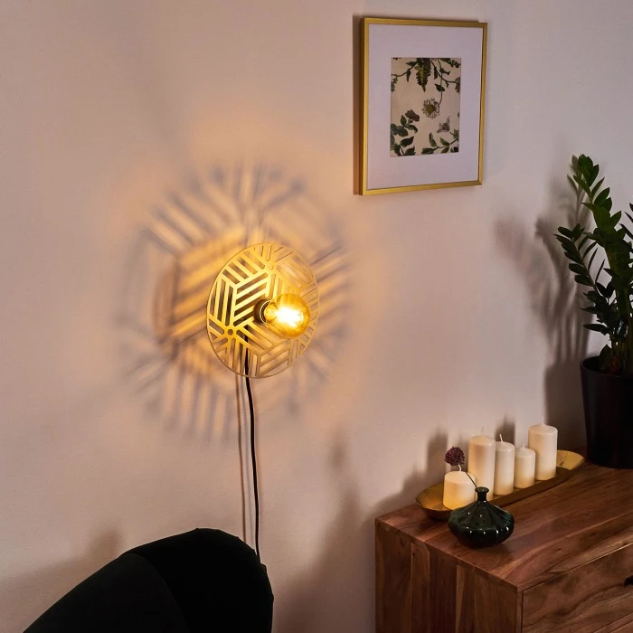 Hofstein Ruanda Wandleuchte Messing, Gold, 1-flammig 17 Hofstein Ruanda Wandleuchte Messing, Gold, 1-flammig - Image 17