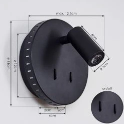 Hofstein Rukutu Wandleuchte LED Schwarz, 2-flammig -Wandleuchten Verkauf rukutu wandleuchte h3415733 3