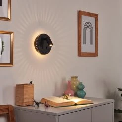 Hofstein Rukutu Wandleuchte LED Schwarz, 2-flammig -Wandleuchten Verkauf rukutu wandleuchte h3415733 6