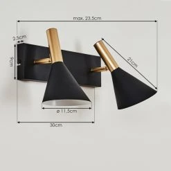 Hofstein Saboria Wandleuchte LED Schwarz, 2-flammig -Wandleuchten Verkauf saboria wandleuchte h3537558 3