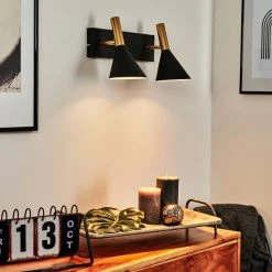 Hofstein Saboria Wandleuchte LED Schwarz, 2-flammig -Wandleuchten Verkauf saboria wandleuchte h3537558 6