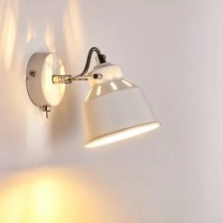 Hofstein Safari Wandleuchte Weiß, 1-flammig -Wandleuchten Verkauf safari wandleuchte h3012826 do4 21