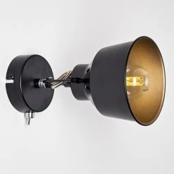 Hofstein Safari Wandleuchte Schwarz, 1-flammig -Wandleuchten Verkauf safari wandleuchte h3012864 do4 13