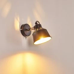 Hofstein Safari Wandleuchte Schwarz, 1-flammig -Wandleuchten Verkauf safari wandleuchte h3012864 do4 14