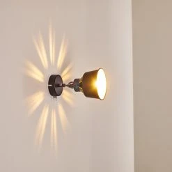 Hofstein Safari Wandleuchte Schwarz, 1-flammig -Wandleuchten Verkauf safari wandleuchte h3012864 do4 16