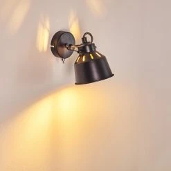 Hofstein Safari Wandleuchte Schwarz, 1-flammig -Wandleuchten Verkauf safari wandleuchte h3012864 do4 17