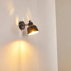 Hofstein Safari Wandleuchte Schwarz, 1-flammig -Wandleuchten Verkauf safari wandleuchte h3012864 do4 20