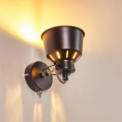 Hofstein Safari Wandleuchte Schwarz, 1-flammig -Wandleuchten Verkauf safari wandleuchte h3012864 do4 25