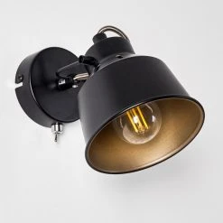 Hofstein Safari Wandleuchte Schwarz, 1-flammig -Wandleuchten Verkauf safari wandleuchte h3012864 do4 4