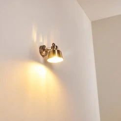 Hofstein Safari Wandleuchte Chrom gebürstet, 1-flammig -Wandleuchten Verkauf safari wandleuchte h3012963 do4 15