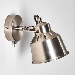 Hofstein Safari Wandleuchte Chrom gebürstet, 1-flammig -Wandleuchten Verkauf safari wandleuchte h3012963 do4 24