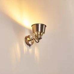 Hofstein Safari Wandleuchte Chrom gebürstet, 1-flammig -Wandleuchten Verkauf safari wandleuchte h3012963 do4 25