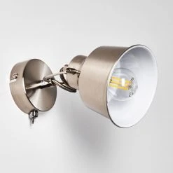 Hofstein Safari Wandleuchte Chrom gebürstet, 1-flammig -Wandleuchten Verkauf safari wandleuchte h3012963 do4 27