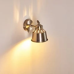 Hofstein Safari Wandleuchte Chrom gebürstet, 1-flammig -Wandleuchten Verkauf safari wandleuchte h3012963 do4 3