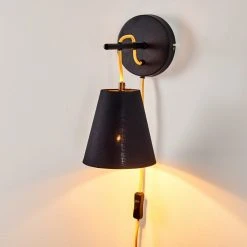 Hofstein Saillon Wandleuchte Schwarz, 1-flammig 28 Hofstein Saillon Wandleuchte Schwarz, 1-flammig -Wandleuchten Verkauf saillon wandleuchte h3278802 3