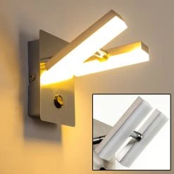 Leuchten Direkt Sakami Wandleuchte LED Nickel-Matt, 2-flammig