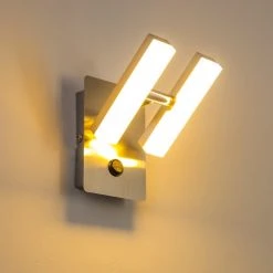 Leuchten Direkt Sakami Wandleuchte LED Nickel-Matt, 2-flammig -Wandleuchten Verkauf sakami wandleuchte 11276 55 9