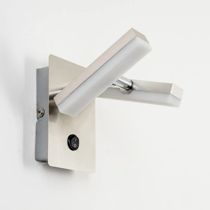 Hofstein Sakami Wandleuchte LED Nickel-Matt, 2-flammig 17 Hofstein Sakami Wandleuchte LED Nickel-Matt, 2-flammig - Image 17