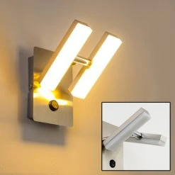 Hofstein Sakami Wandleuchte LED Nickel-Matt, 2-flammig 20 Hofstein Sakami Wandleuchte LED Nickel-Matt, 2-flammig -Wandleuchten Verkauf sakami wandleuchte h3000571 2