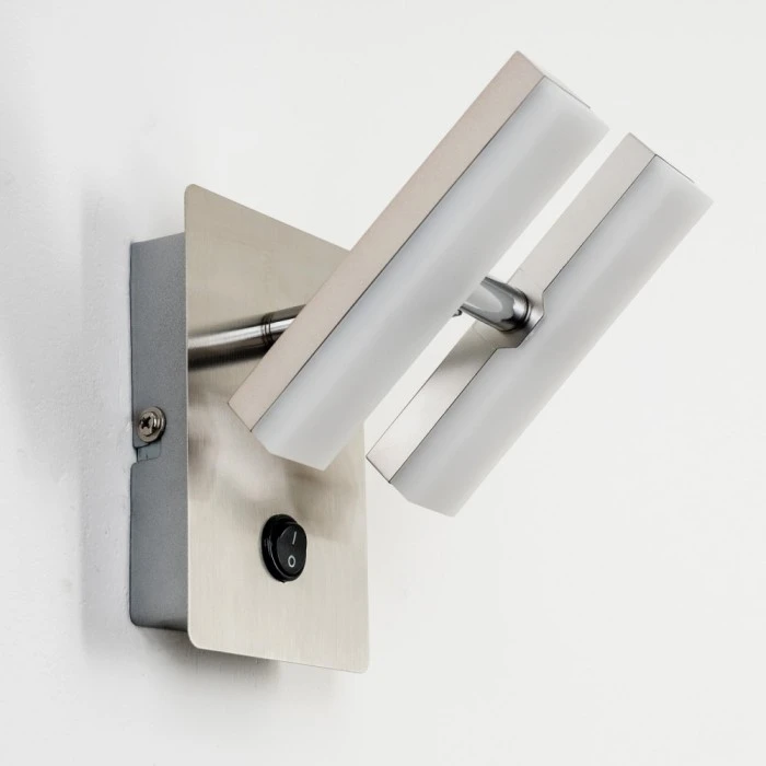 Hofstein Sakami Wandleuchte LED Nickel-Matt, 2-flammig 5 Hofstein Sakami Wandleuchte LED Nickel-Matt, 2-flammig - Image 5