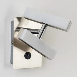 Hofstein Sakami Wandleuchte LED Nickel-Matt, 2-flammig 23 Hofstein Sakami Wandleuchte LED Nickel-Matt, 2-flammig -Wandleuchten Verkauf sakami wandleuchte h3000571 5