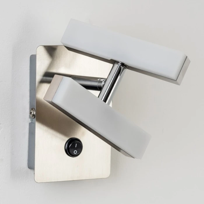 Hofstein Sakami Wandleuchte LED Nickel-Matt, 2-flammig 6 Hofstein Sakami Wandleuchte LED Nickel-Matt, 2-flammig - Image 6