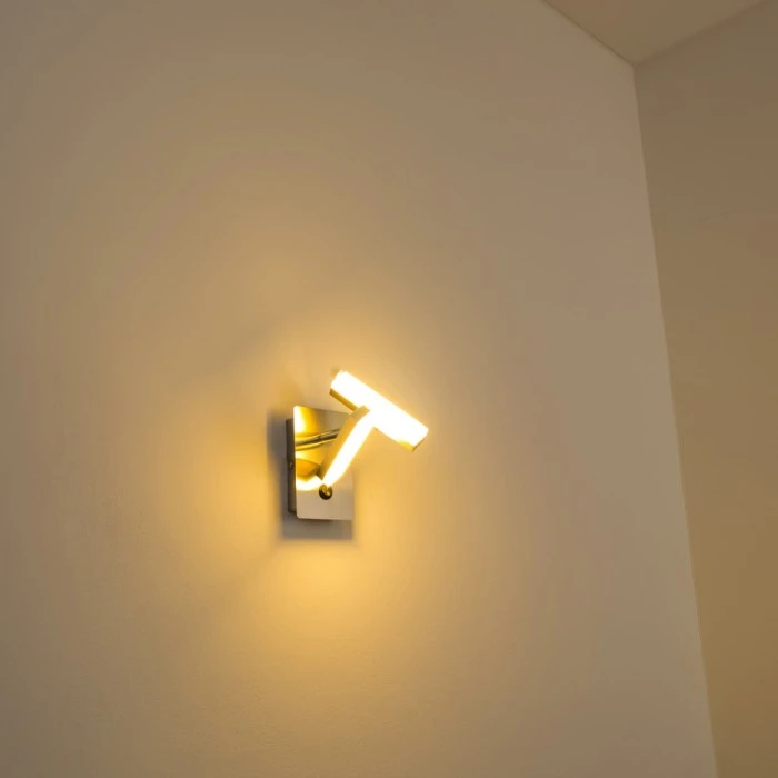 Hofstein Sakami Wandleuchte LED Nickel-Matt, 2-flammig 9 Hofstein Sakami Wandleuchte LED Nickel-Matt, 2-flammig - Image 9