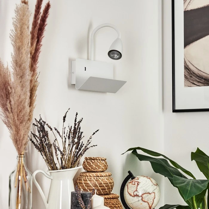 Hofstein Sarnen Wandleuchte Weiß, 1-flammig 11 Hofstein Sarnen Wandleuchte Weiß, 1-flammig - Image 11