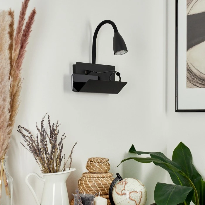 Hofstein Sarnen Wandleuchte Schwarz, 1-flammig 2 Hofstein Sarnen Wandleuchte Schwarz, 1-flammig - Image 2