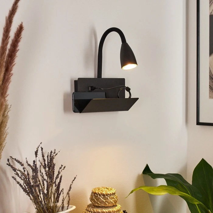 Hofstein Sarnen Wandleuchte Schwarz, 1-flammig 9 Hofstein Sarnen Wandleuchte Schwarz, 1-flammig - Image 9