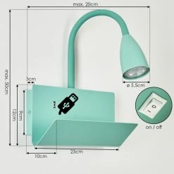 Hofstein Sarnen Wandleuchte Blau, 1-flammig -Wandleuchten Verkauf sarnen wandleuchte h3549100 3