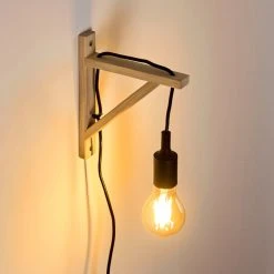 Hofstein Sasagawa Wandleuchte Schwarz, Holz hell, 1-flammig -Wandleuchten Verkauf sasagawa wandleuchte h3359419 14