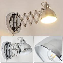 Hofstein Saxon Wandleuchte Chrom, 1-flammig