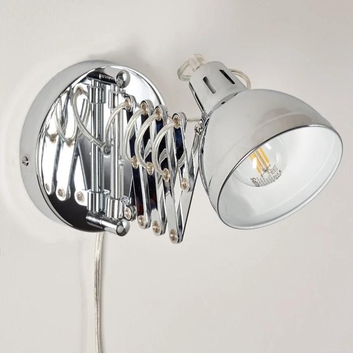 Hofstein Saxon Wandleuchte Chrom, 1-flammig 6 Hofstein Saxon Wandleuchte Chrom, 1-flammig - Image 6