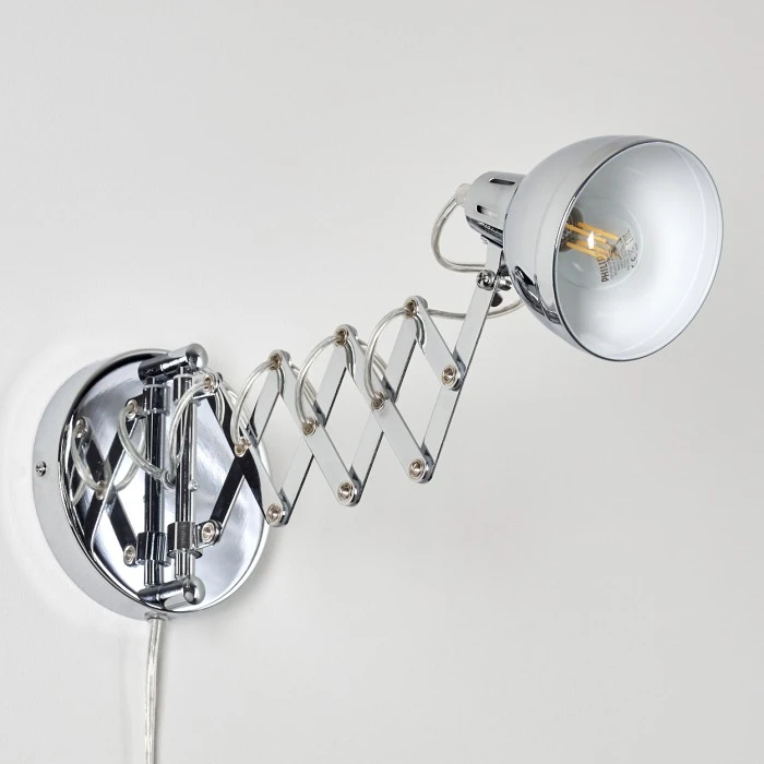 Hofstein Saxon Wandleuchte Chrom, 1-flammig 9 Hofstein Saxon Wandleuchte Chrom, 1-flammig - Image 9