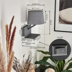 Hofstein Schonenwerd Wandleuchte Grau, 1-flammig -Wandleuchten Verkauf schonenwerd wandleuchte h3557068 3