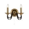 Searchlight BELFRY Wandleuchte Braun, Bronze, 2-flammig