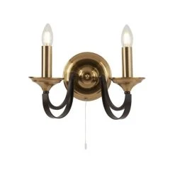 Searchlight BELFRY Wandleuchte Braun, Bronze, 2-flammig