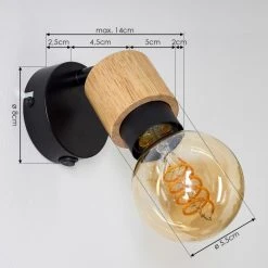 Hofstein Sezze Wandleuchte Schwarz, 1-flammig -Wandleuchten Verkauf sezze wandleuchte h3403174 3