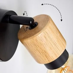 Hofstein Sezze Wandleuchte Schwarz, 1-flammig -Wandleuchten Verkauf sezze wandleuchte h3403174 5