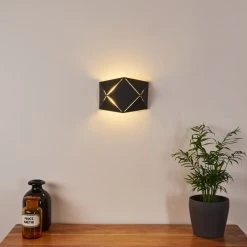 Hofstein Shouver Wandleuchte LED Schwarz, 1-flammig -Wandleuchten Verkauf shouver wandleuchte h3375228 6