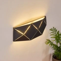 Hofstein Shouver Wandleuchte LED Schwarz, 1-flammig -Wandleuchten Verkauf shouver wandleuchte h3375266 14
