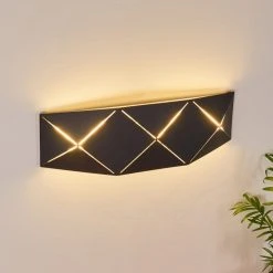 Hofstein Shouver Wandleuchte LED Schwarz, 1-flammig -Wandleuchten Verkauf shouver wandleuchte h3375266 17